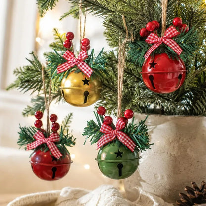 Sinos de Natal Tradicionais Ornamentos de Árvore Natal Sinos Trenó de Metal Decorações