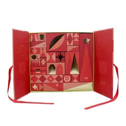Calendário Advento Natal 3d Calendário de Natal com 24 gavetas para armazenamento