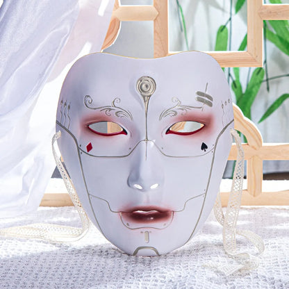 Máscara Facial Estilo com Temática de Cartas de Baralho, Máscara de Cosplay Estilo Mecânico/Veneza Antigo