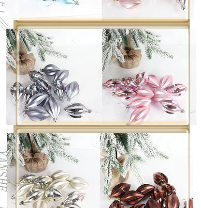 Bola de Natal de Cobre 24 Peças Decorações de Árvore de Natal Laranja e Cobre