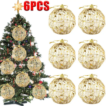 Bolas de Natal Decorativas Exibição Artesanal 5 cm E 6cm