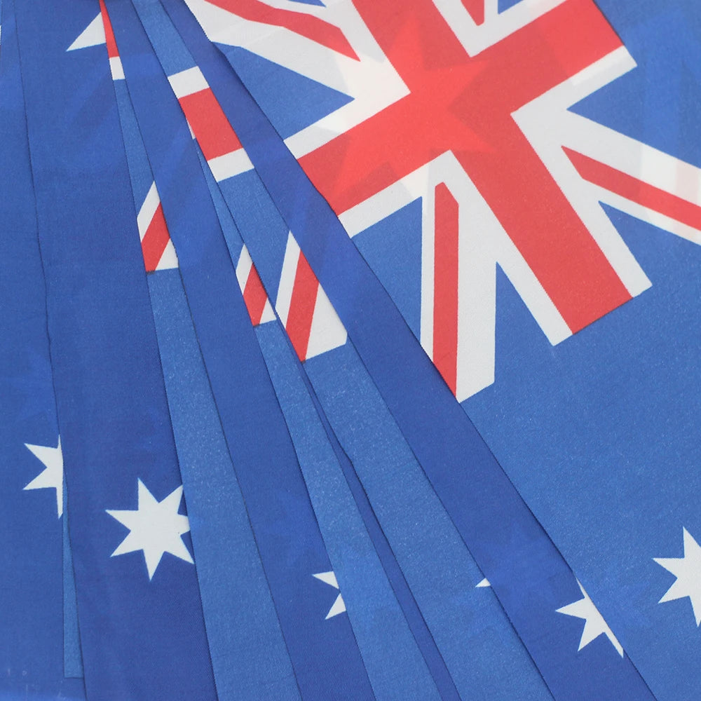 Bandeirinhas Copa do Mundo Cordão de bandeira da Austrália, 20 peças, faixa australiana