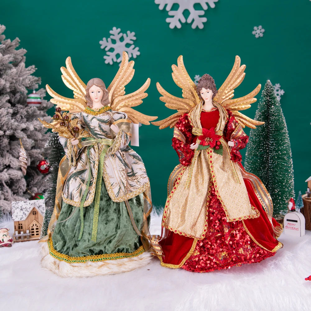 Anjo Enfeite Decoração De luxo Arvore de Natal 42 cm Arvore de Natal