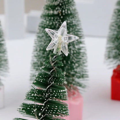 Árvore de Natal Pequena com Luz Multicolorida Conjunto de 3 Luzes LED Coloridas Natal