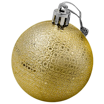 Bola de Natal Dourado Kit 12 Bolas Natalinas Enfeite Árvore de Natal 6cm*6cm Dourado