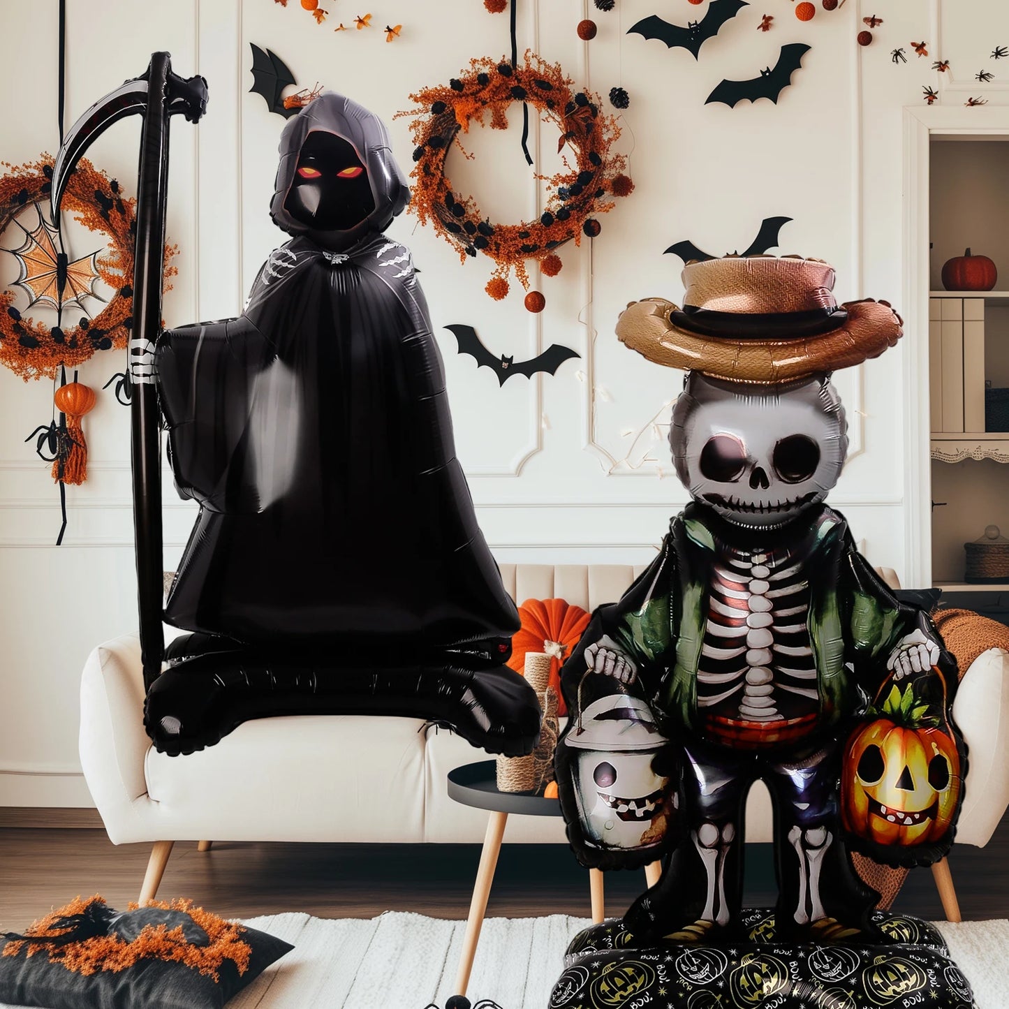 6 Pés Halloween inflável corpo caveira decoração ao ar livre inflável quintal corpo caveira
