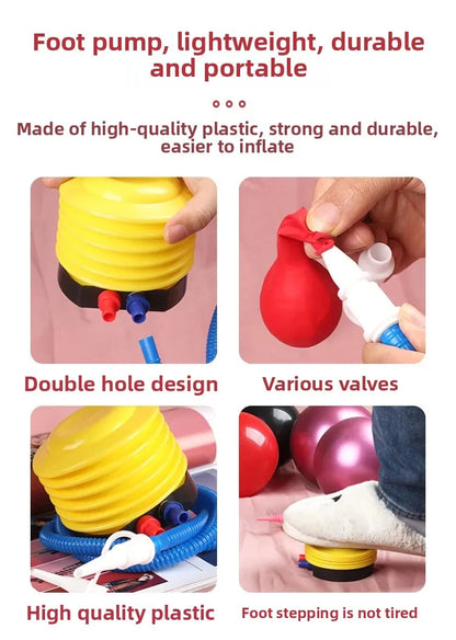 Bomba de balão portátil bidirecional dupla ação bomba inflador - bomba de ar para balões