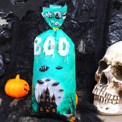 Sacos de celofane de Halloween, 50 unidades de sacos de doces de Halloween 50 peças
