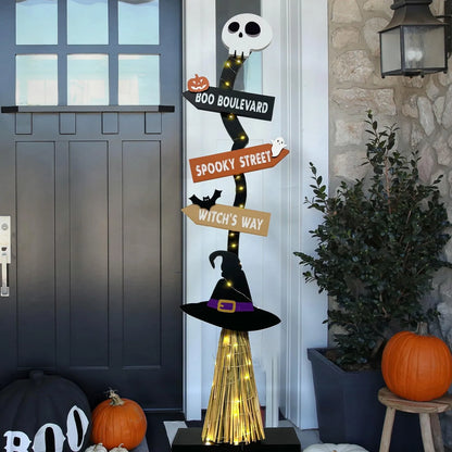 Decoração de Halloween, decoração de Halloween em ambientes internos, 1 vassouras