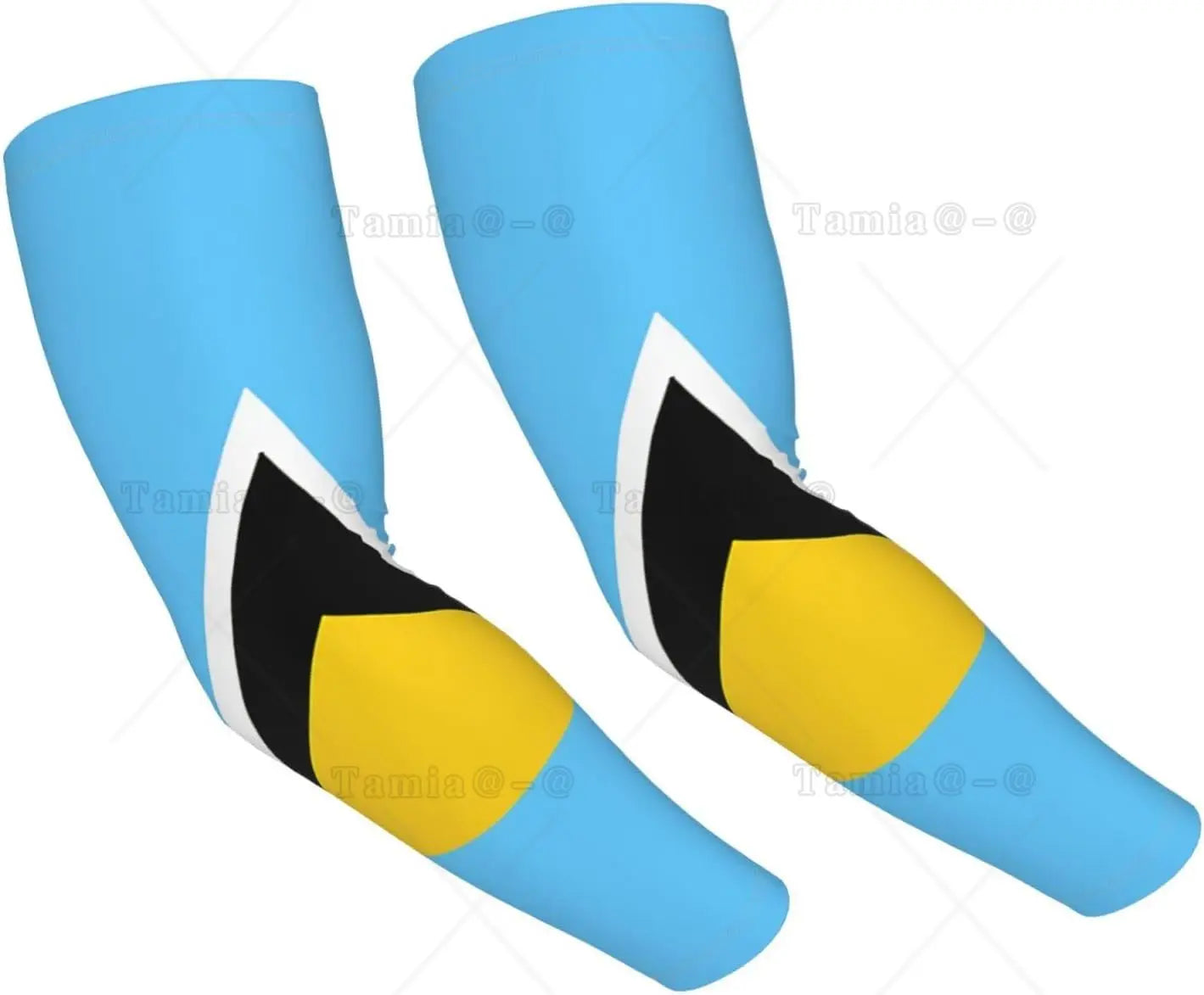 Mangas refrescantes com a bandeira da Brasil, proteção solar, homens e mulheres, ideais