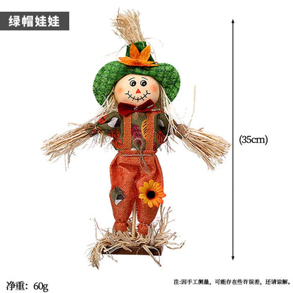 Boneco de doces de espantalho de Festa Junina em pé, decorações de Junina, decoração
