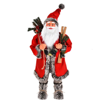 Papai Noel Grande Estatueta de Papai Noel Boneco de Papai Noel Estátua Ornamento Figura
