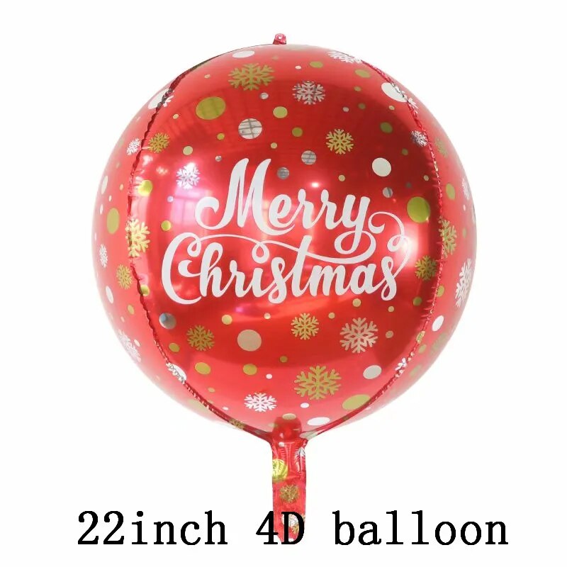 1 Mini Balão Metalizado Papai Noel Enfeites Natalinos Feliz Natal Centro Mesa 32cm