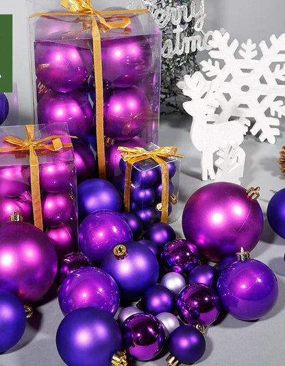 Bola de Natal Roxo 12 peças Bolas Violeta Lisa Natal Árvore Enfeite Árvore 250MM