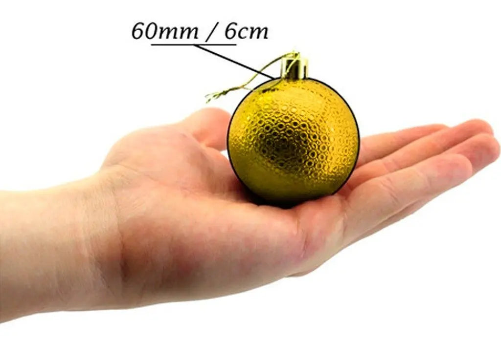 Bola de Natal Dourado Kit 12 Bolas Natalinas Enfeite Árvore de Natal 6cm*6cm Dourado