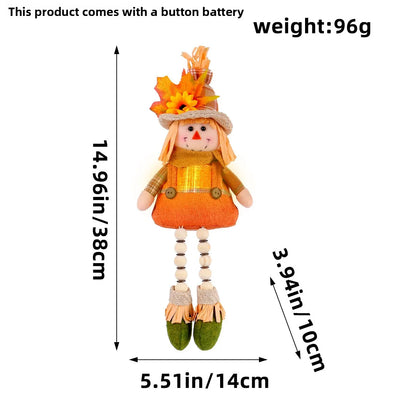 Bonecos Espantalho Gnomo Homem Pé Comprido Espantalho 50cm palha junino decorativo