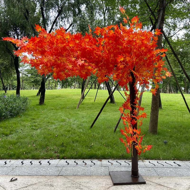 Árvore Flor Artificial Simulação de pouso de cerejeira artificial, enfeites florais e grande