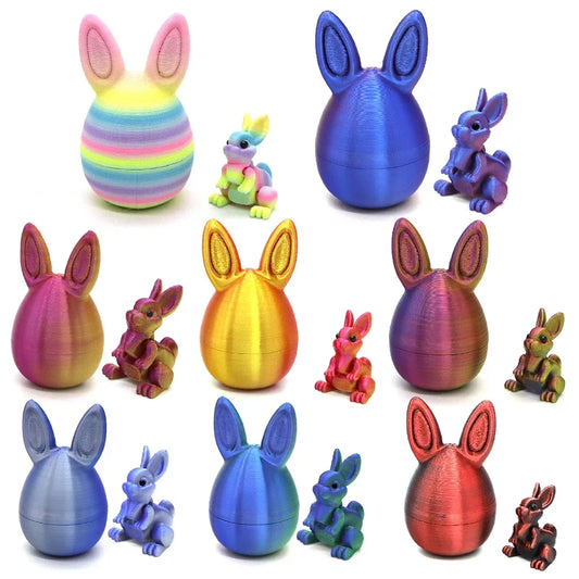 Coelho Ovos Páscoa Ornamentos de Páscoa Flexível Antiestresse Coelho Articulado Páscoa
