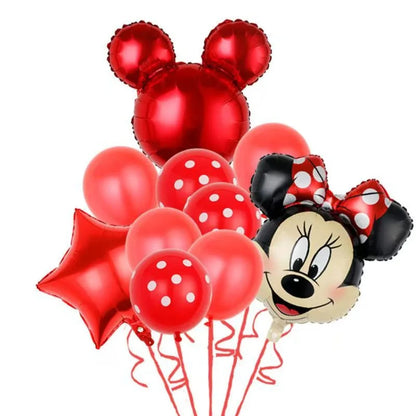 Kit balões mickey e minnie balão bexiga Disney minnie mouse balão látex redondo mickey