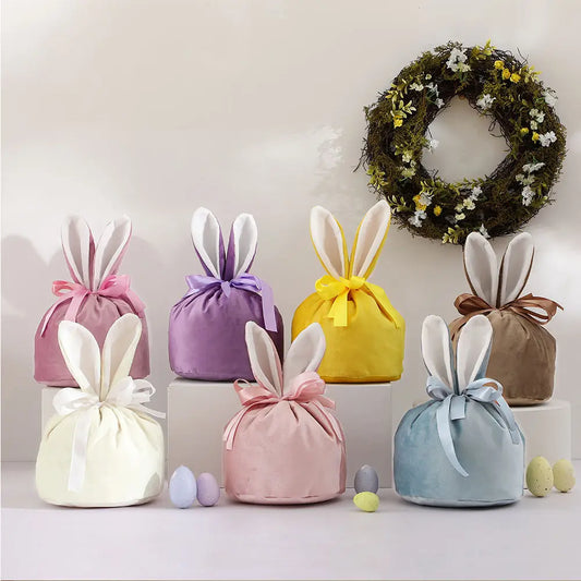 Sacolinha da Páscoa 1 sacos de presente de coelhinho da Páscoa, orelha de coelho, bolsa