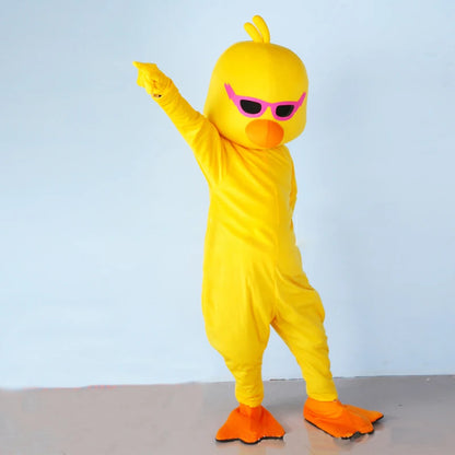 Fantasia Adulto Pintinho Amarelinho Amarela - Terno de Pintinho Amarelo de Corpo Inteiro Adulto