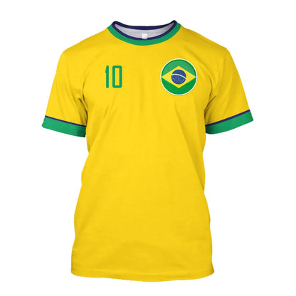 Camisa seleção brasileira Copa do Mundo Branco camiseta Brasil Adulto Masculina Feminina