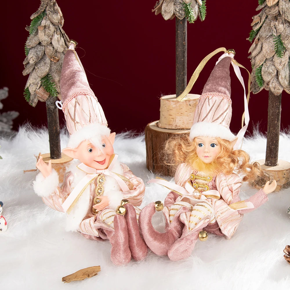 Bonecos de Elfo de Natal, 45cm Macios e Adoráveis enfeites Árvore de Natal Elfos Árvore Natal