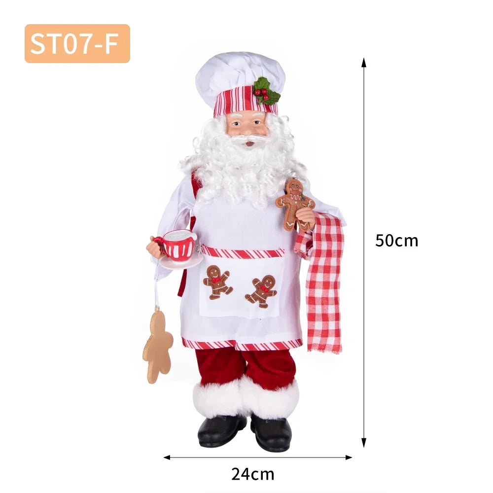 Papai Noel Gourmet Confeiteiro 41cm vermelho memórias de confeitaria, papai Noel