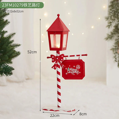 Caixa de correios pirulito estátua de caixa de correio de natal decorações natal decoração