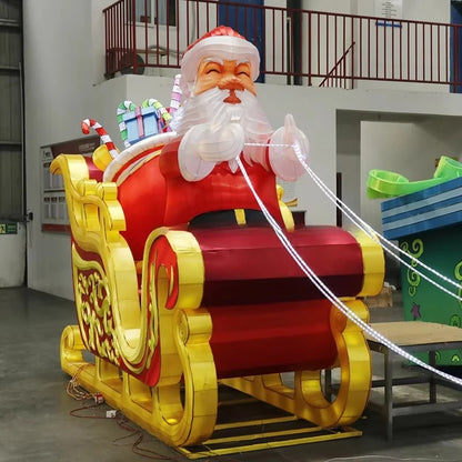 Papai Noel Treno com/ Saco de Presente 2 Renas shopping ao ar livre flash cervos ideias
