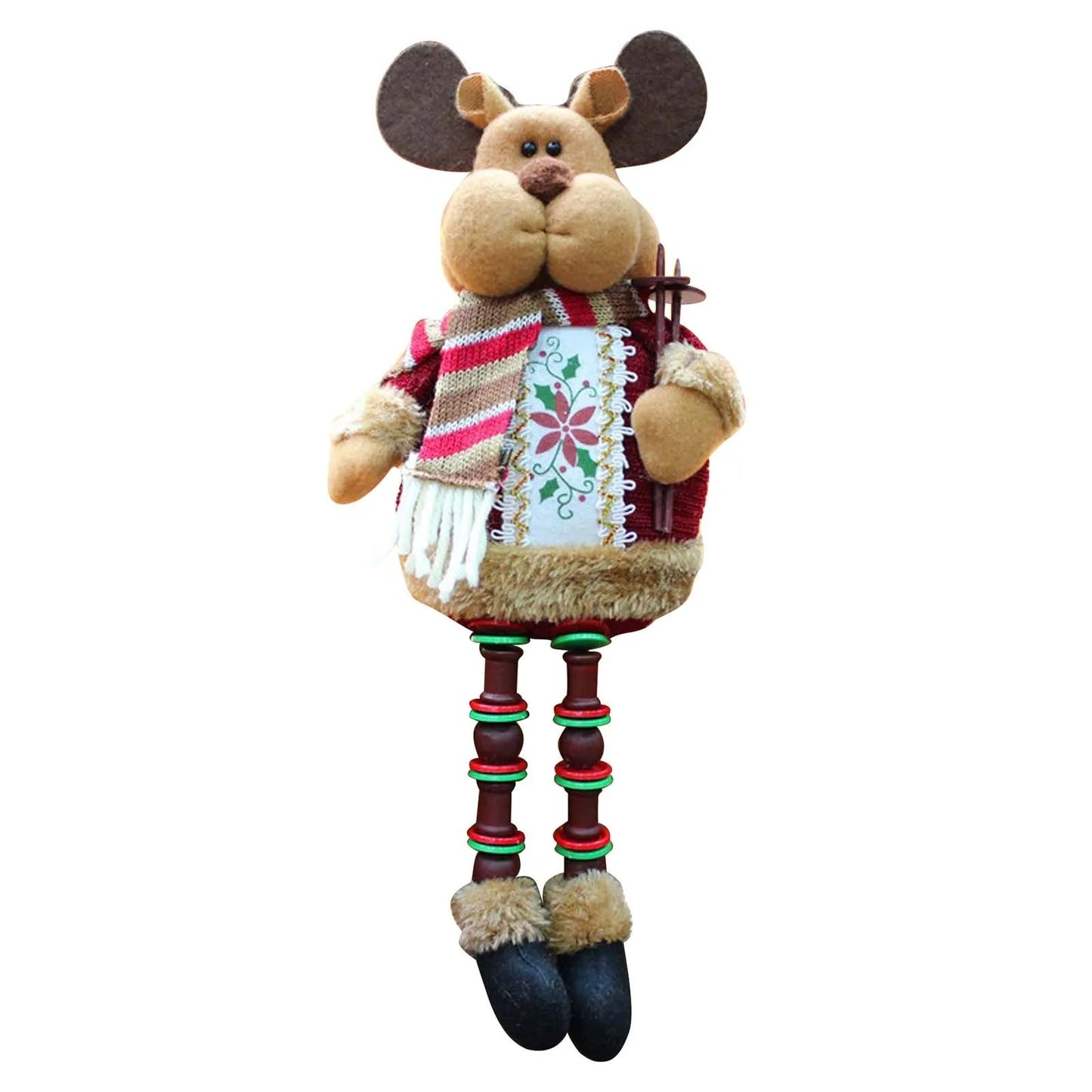 Kit boneco Papai Noel Boneco de Neve Rena Natal Boneco de Natal em pé - boneca retrátil