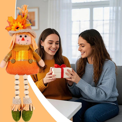 Boneco de Festa Junina Espantalho de pelúcia iluminado de 38 cm com pernas penduradas