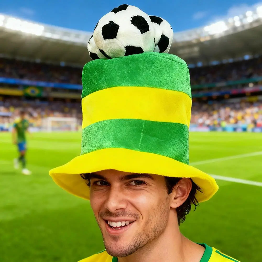 Chapéu Copa do Mundo Chapéu de fã de futebol divertido boné colorido para festa em bar