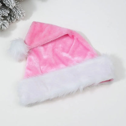 Gorro de Natal Colorido Touca Papai Noel Santa Mamãe Noel, Kit Gorros de Papai Noel