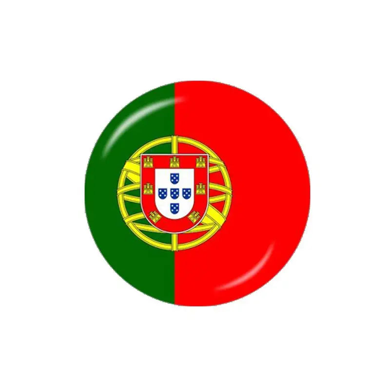 Cabochão de vidro fotográfico plano e redondo Copa do Mundo