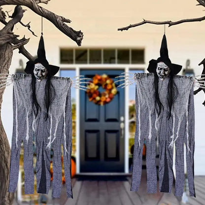 Bruxa Halloween chapéu ajustável e mãos decorações bruxa para ambientes