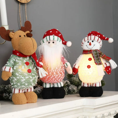 Ornamentos de boneco de neve de Natal, boneco de neve em pé, comprimento