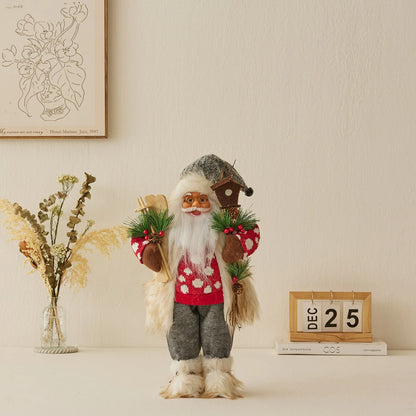Boneco de Papai Noel - Decoração mesa Natal, estatuetas de Papai Noel, em pé, Papai Noel