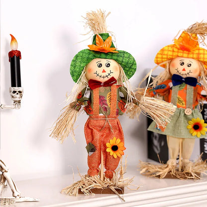 kit c/1 Espantalho de mesa casal palha festa junina, decoração junina e arraia