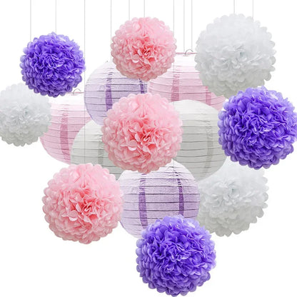 Papel Fã Bola De Papel Decorações De Bolas De Pom Pom Decoração