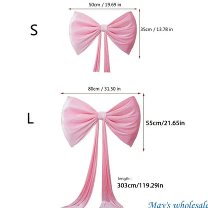 Laço decoração de shopping arcos de pelúcia vermelhos grandes Borgonha decoração