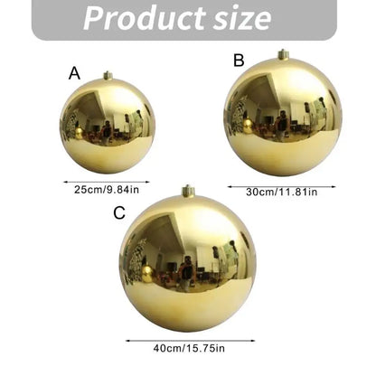 Bola Natal Brilhante para Shopping Center, Bola Decorativa Natal 40cm Brilhante