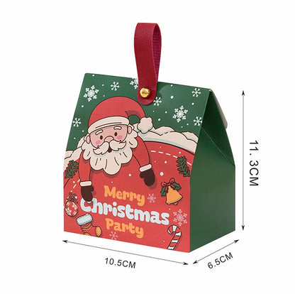 Sacola Temática de Natal 12 Peças Caixa de Embalagem de Frutas de Natal Caixa Presente