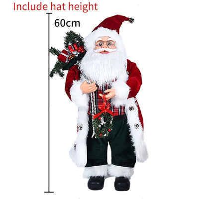 Papai Noel Papai Noel grande de 60cm, decoração de Feliz Natal para Lar, Feliz Ano Novo