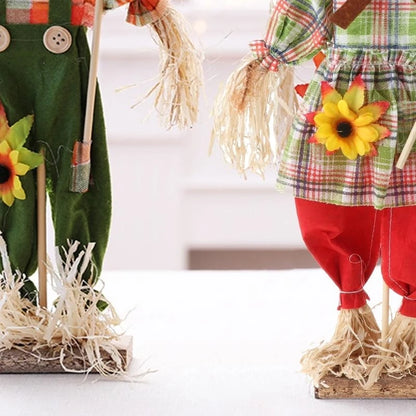 Kit Boneco Espantalho Decorativo Para Festa Junina - Januário E Lindinha 37cm - 1 Un.