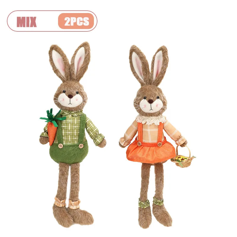 Coelho Páscoa Rústico Conjunto de 2 decoração páscoa estátuas coelho 59cm decoração