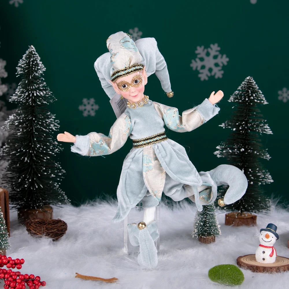 Fada do País das Maravilhas do Inverno de Natal, Grande - 45cm, Palhaço de Natal Decorativo