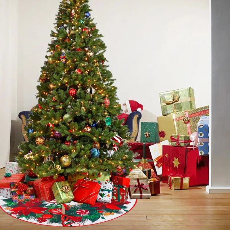 Saia para árvore de Natal, 75 até 122 cm, boneco de neve, rena, floco de neve, saia clássica