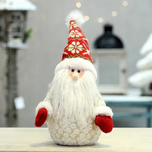 Carregar imagem no visualizador da galeria, 1 peças/conjunto de decorações de natal em pé estatueta de pelúcia alce/Papai Noel
