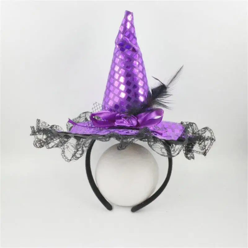 Tiara Chapéu De Bruxa Para Halloween Lindas Delicadas Acessório Fantasia Carnaval